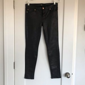 NWT 7 for all mankind faux leather jeans